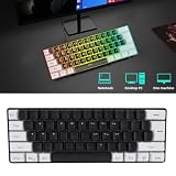Klawiatura Przewodowa, 61 Klawiszy Ergonomiczna Klawiatura Komputerowa do Gier RGB, do Podróży Laptopem Stacjonarnym, dla 2000, dla XP, dla ME, dla Vista, dla 7,