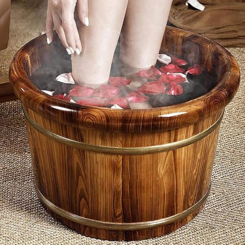 Baño de pies Natural Kashiwagi con cubierta artesanal