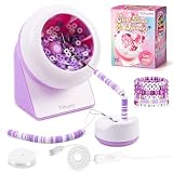 Tilhumt Clay Bead Spinner, Electric Bead Spinner for Jewelry Making, Friendship Bracelets Maker with Needle and Elastic String, Gift, Patent Design, Purple (Beads Not Included)