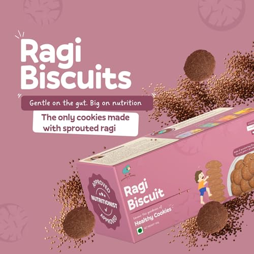 Image of Hungry Bums Ragi Biscuits 160gm (10 Biscuits) | High Fibre & Calcium Millet Cookies | No Maida, No Added Sugar, No Preservatives, No palm oil | Ready to eat | Healthy Snacks for Kids & Adults