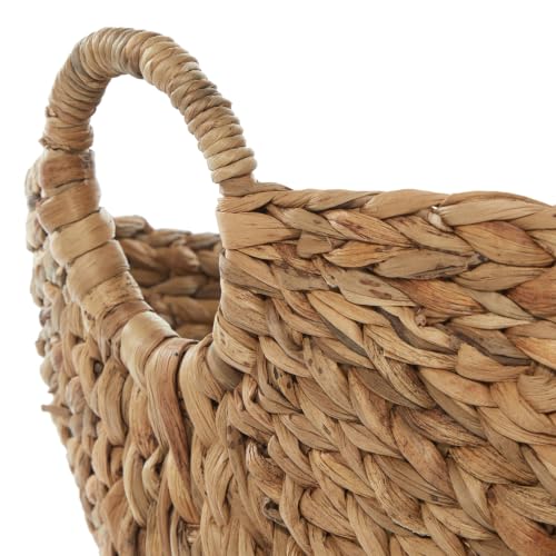 Deco-79-Seagrass-Storage-Basket-Large-Woven-Basket-20-x-18-x-19-Brown-Handmade-decorative-and-functional-basket-for-storage-with-ring-handles-baskets-for-organizing-room-decor