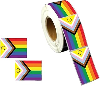 250 Show Your Pride with Intersex-Inclusive Daniel Quasar Flag Stickers - Perfect for LGBTQ+ Awareness, Events, and Parades -