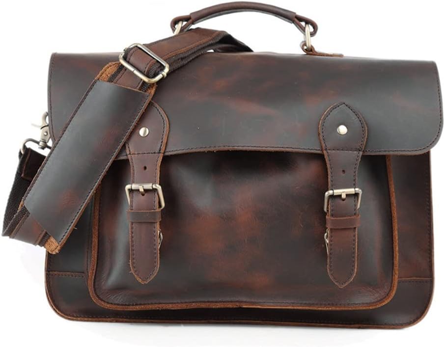 1pcs Men's Business Casual Retro Handbag Slr Camera Bag Large Capacity Messenger Bag