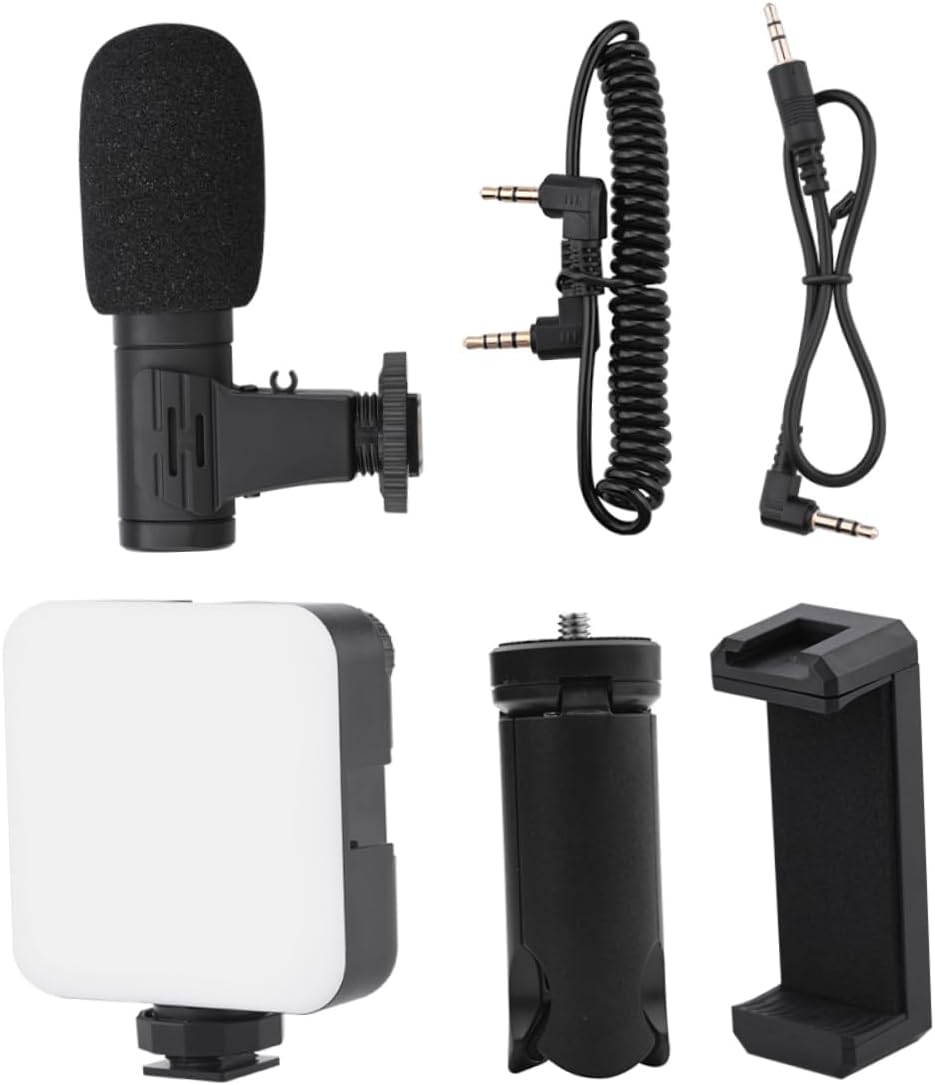 DOITOOL Adjustable Brightness Led Phone Light Clip Tripod for Cellphone Vlog Kit Phone Bracket Fill Lamp