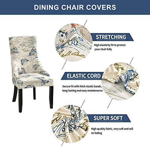 Niluoh Armless Wingback Chair Cover Stretch Printed Sloping Armchair Cover Reusable Wingback Side Chair Slipcovers Accent Chair Covers For Dining Room Banquet Home Decor,01 #TOP2