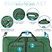 Vomgomfom 65L Foldable Travel Duffle Bag, Lightweight Checked Luggage with Shoe Compartment, Water-Resistant Weekender Overnight Bag for Men & Women, Deep Green
