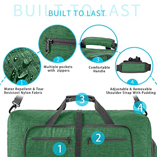Image of Vomgomfom 65L /85L /115L Foldable Travel Duffle Bag with Shoe Compartment