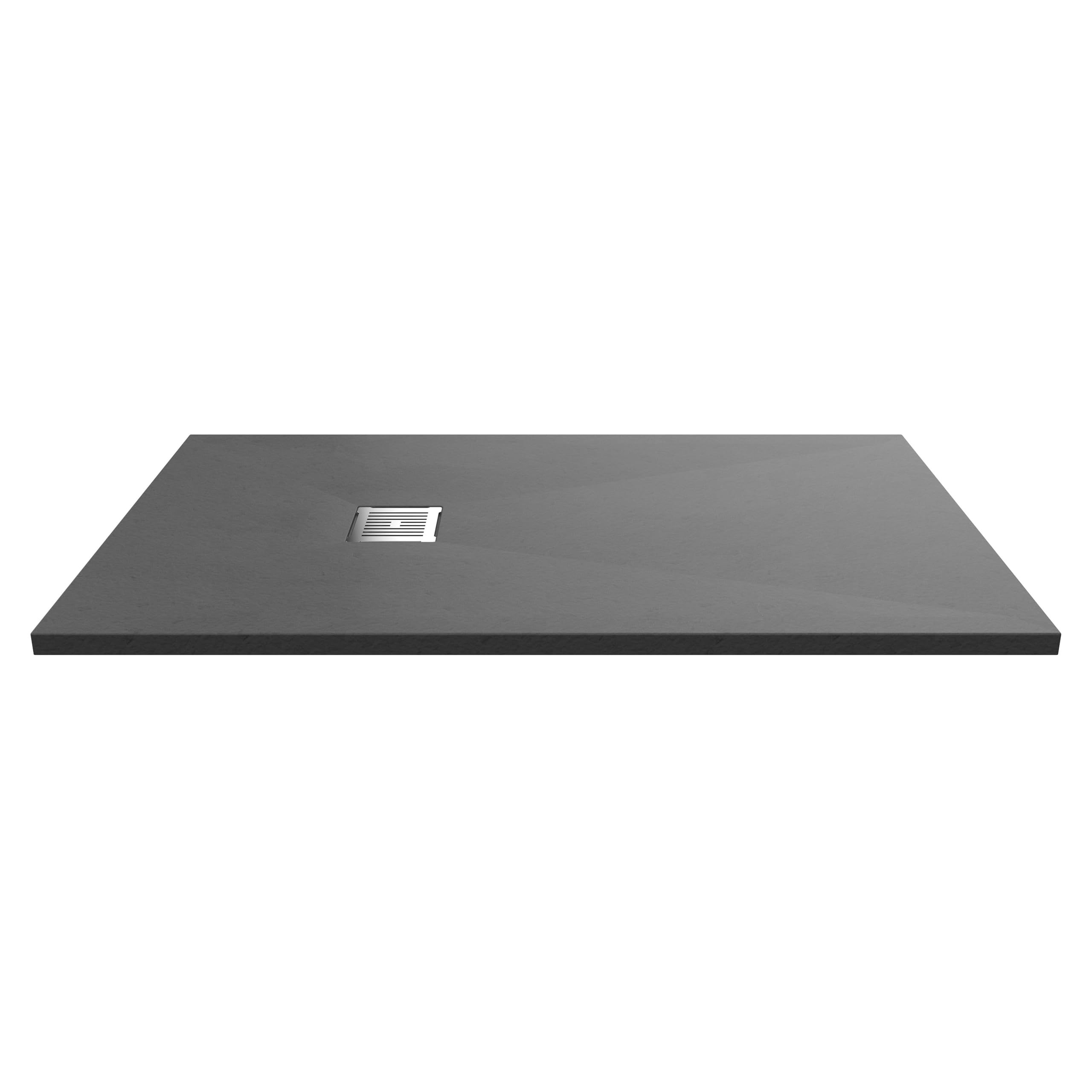 1400Mm X 800Mm Premium Slimline Rectangular Shower Tray - Slate Grey 5056462690100