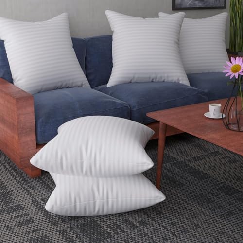 Image of LA VERNE Luxury Premium Cloth Microfibre Blown Technology Filled Cushion Filler Pack of 5 (16 inchX16 inch) (All White)