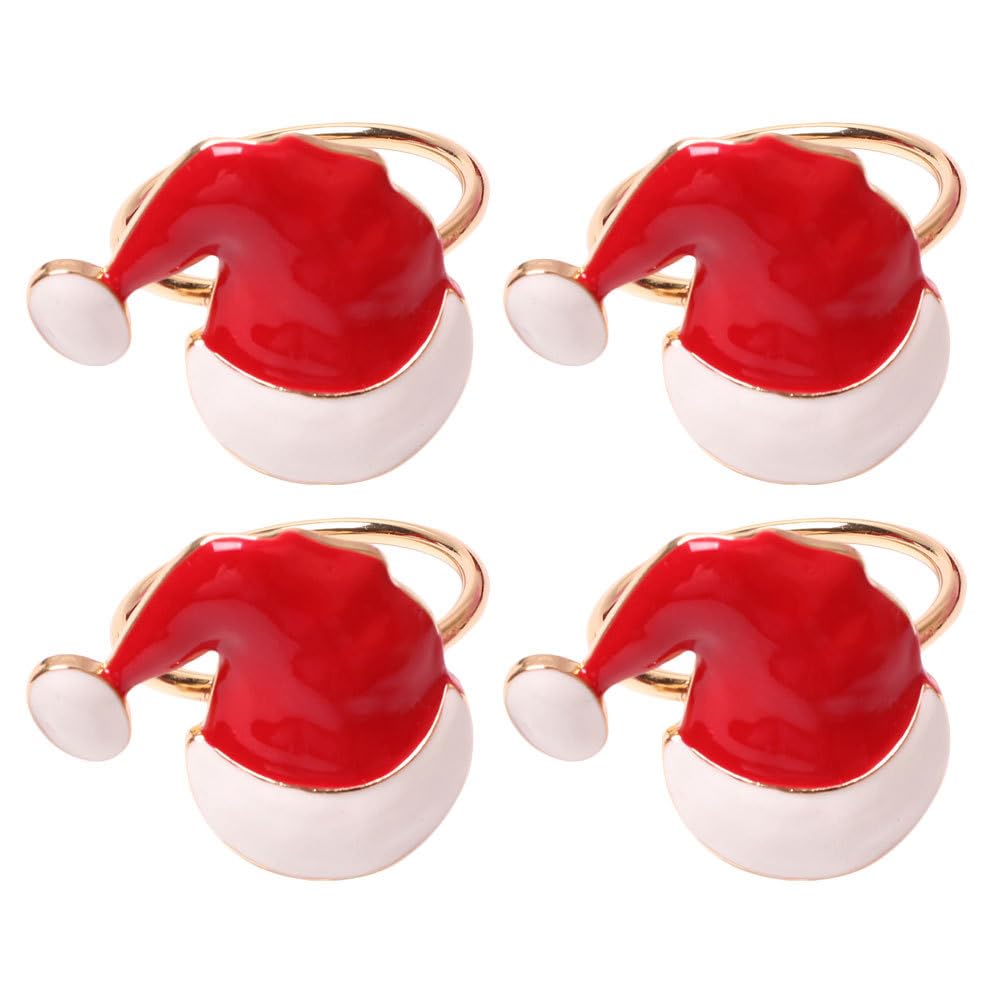 Boucles de serviette chapeau de Père Noël pour embellir vos tables de mariage et banquet