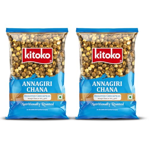 Image of Kitoko Roasted Unsalted Annagiri Chana Whole with Skin (400gm Pack of 2)