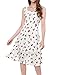 Allegra K Women's 1950s Sleeveless Cherry Print Midi Flare Vintage Dress XS White