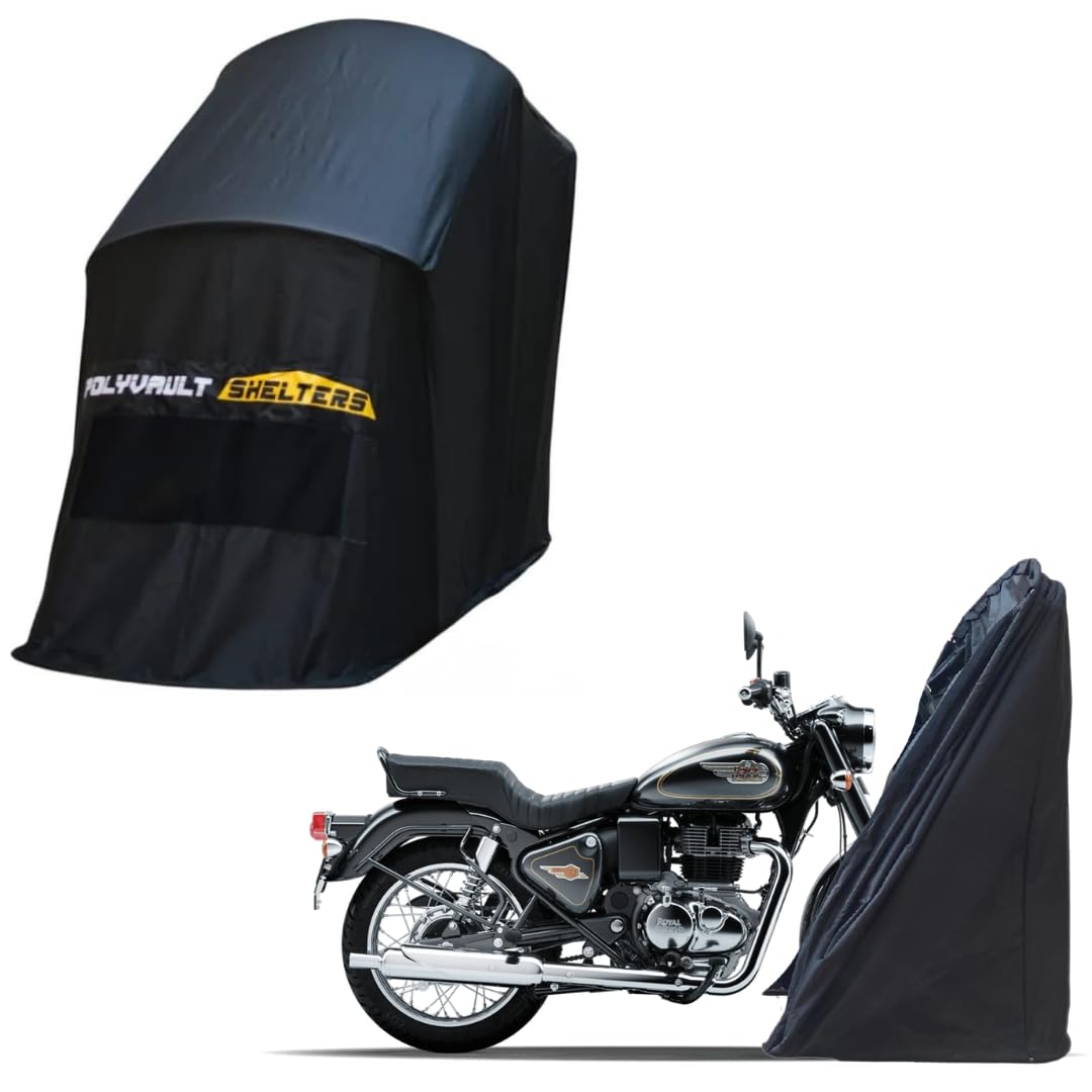 Polyvault Mini for Royal Enfield Bullet 350/500 | Durable Design | Foldable Motorcycle Cover | All Weather Protection | Protect Bike Against Dust, Dirt, Rats, UV Rays-image-11