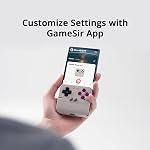GameSir Contrôleur de jeu mobile vertical Taco Pocket – Arcade rétro Bluetooth Gamepad pour Android, Portableh Wireless Game Controller pour téléphone, 600mAh Batterie, charge passante - blanc