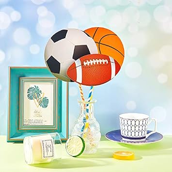 Outus 60 Pcs Sport Ball Cutouts for Sports Party Birthday Decoration