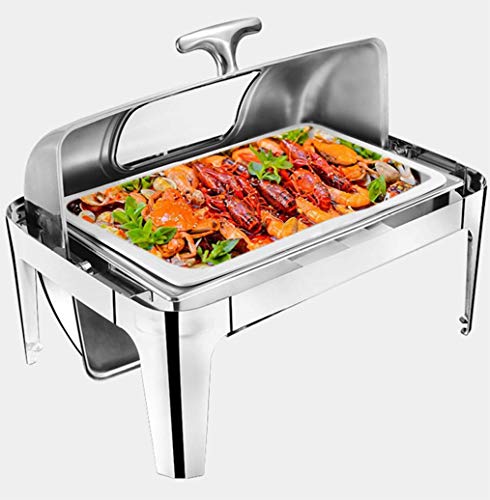 HSBAIS Speisenwärmer Buffetwärmer, Full Size Wärmebehälter Rechteckig Edelstahl Chafing Dish mit Deckel für Buffets… – Bild 3
