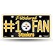 NFL Pittsburgh Steelers #1 Fan Metal Auto Tag