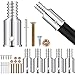 Elesunory 6Pcs Threaded Tip Replacement, Broom Handle Threaded End, Ultra Threaded Tip Repair Kit, Metal Broom Handle Adapter for 0.98 Inch Broom Stick Pole -  TT-001
