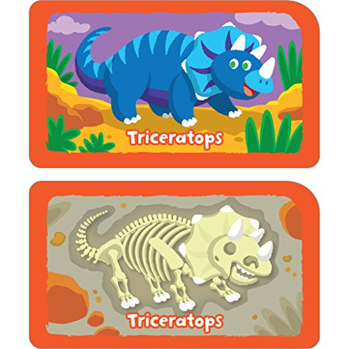 School Zone Dino Dig Card Game: 56 Game Cards, Preschool, Kindergarten, Dinosaurs, Dinosaur Names, Dino Cards, Counting, Matching, Vocabulary, Ages 4+