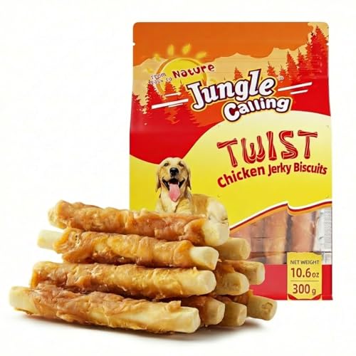Jungle Calling Chicken Biscuits Dog Treats Rawhide Free Soft Chewy Treats for Training Rewards 10.6oz