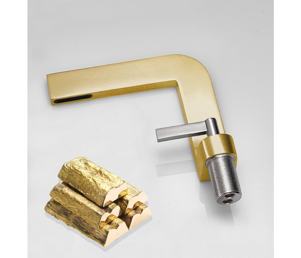 Robinet de lavabo monotrou en laiton pour stopper les fuites d'eau