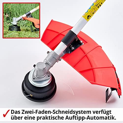 Bild 3 - HECHT Elektro Freischneider Motorsense - leistungsstark mit 1400 Watt - 42 cm und 25,4 cm Schnittkreis - inklusive Doppel Faden Spule und Metall 3-Zahnmesser - leichte Handhabung, Antivibrationsgriff