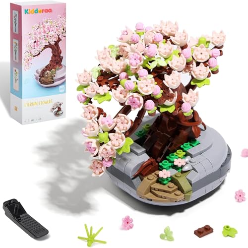 Image of Kawaii Sakura Bonsai Tree Building Blocks Set, 426+ PCS Cherry Blossom Treehouse Mini Brick Botanical Collection for Teens & Adults 14+ | Cute Anime Desk Decor | 1 Year Manufacturing Warranty