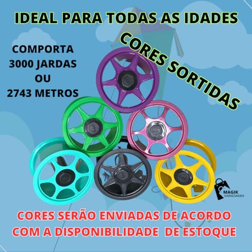 Carretilha para linha de pipa Carretilha para linha 10 Redonda 15 cm Rolamento Rapido para Combate