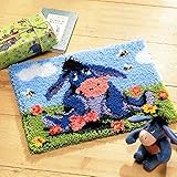 WDAWD Knüpfteppich Zum Selberknüpfen, Knüpfteppich Knüpfset Knüpfpackung Zum Selber Knüpfen Teppich Für Kinder, Erwachsene Oder Anfänger,Cartoon-Esel