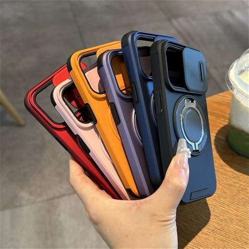 Vfdhn Custodia Di Ricarica Wireless Per Iphone 1116 12 13 14 15 Pro Max Plus Supporto Ad Anello Magnetico Custodia Protettiva Per Fotocamera, Rosa, Per Iphone 14 Pro Max - 5