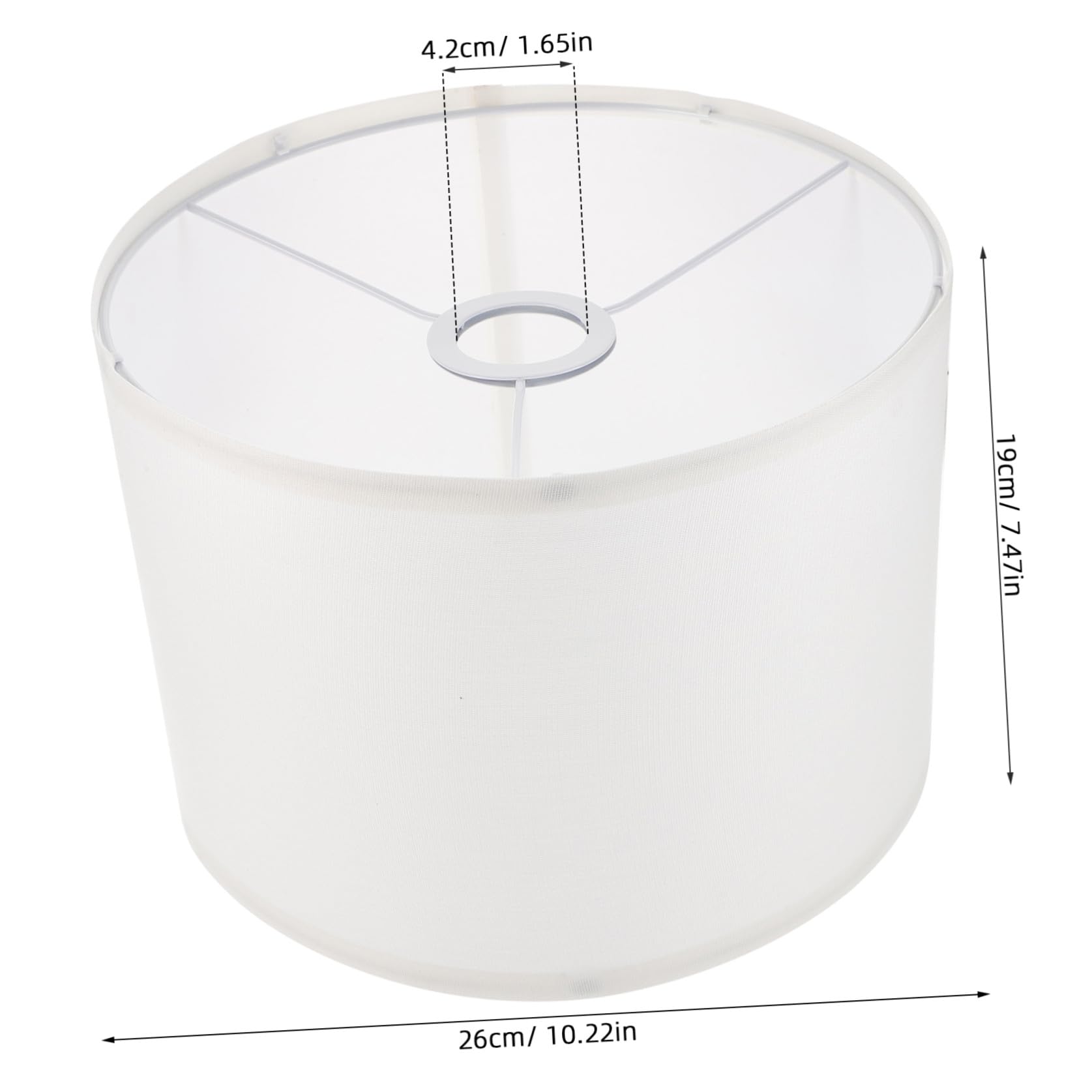 Pantalla Cm 26x19 E27 Desmontable para Lámpara Lino Mesa