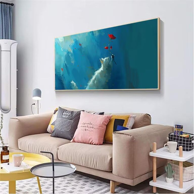 Diamond Painting Fleurs de chat blanc 5D Broderie Diamant XL 90x180 cm - 3