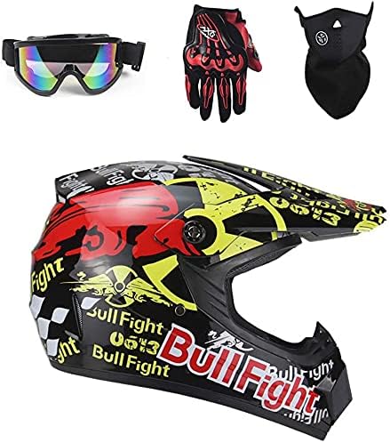 Amazon Co Jp オートバイヘルメット大人 フルフェイスユースdot承認オフロードオートバイストリートダートバイクバイクatv Mtb Mx 4ウィーラーダウンヒルレーシング男性用軽量ヘルメット Xl Large ホーム キッチン