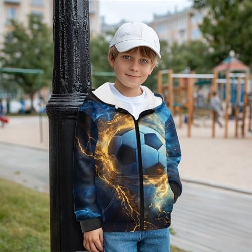 Girl's Kid Zip Up Hoodies with Pockets Long Sleeve Pullover Sweatshirts Hooded S-XL4