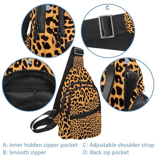 Bolsa cruzada de leopardo hombre: mochila de hombro impermeable multicolor de 30x18 cm 4