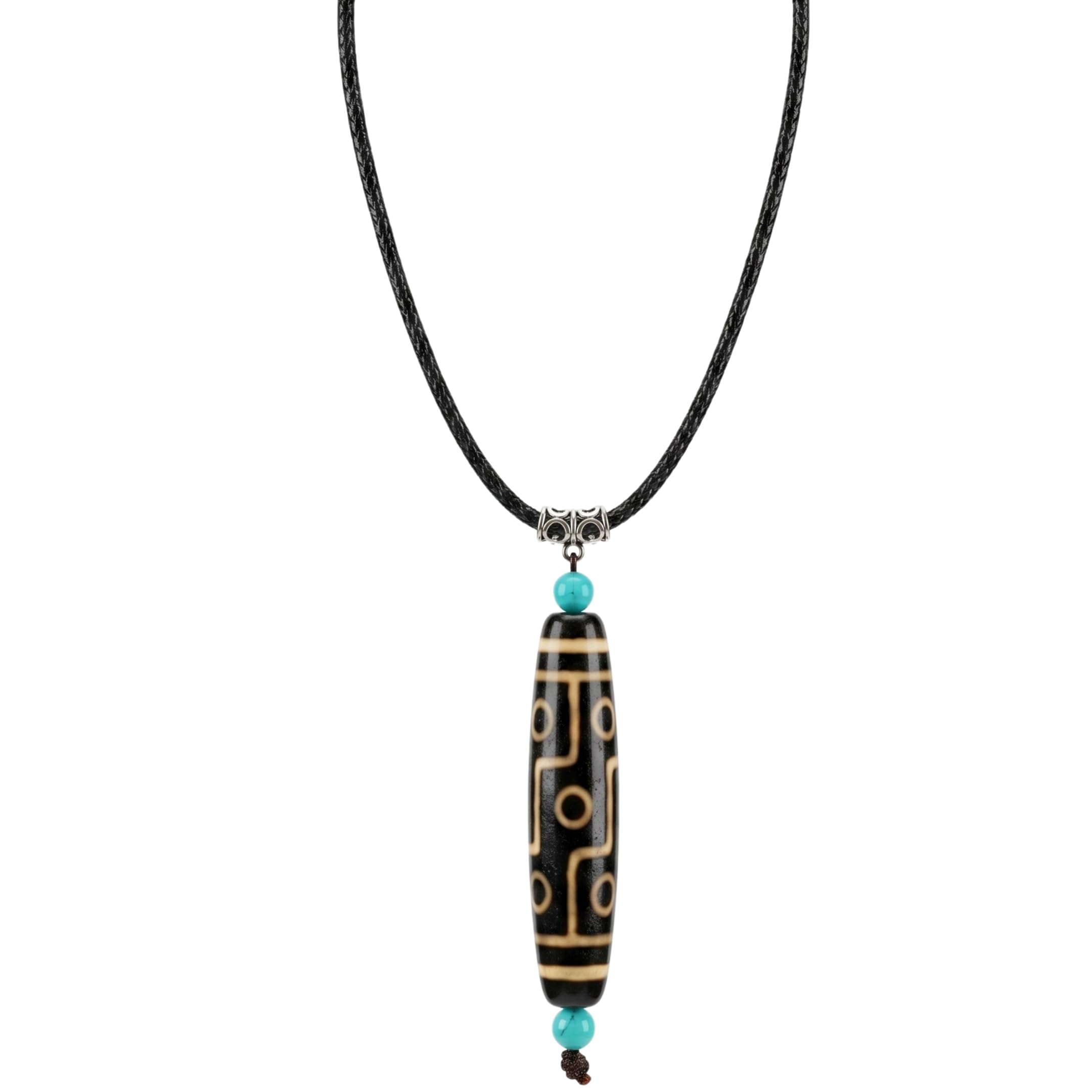 OBSIDIAN CIRCUIT – 3-Inch Natural Crystal Pendant with 28-Inch Leather Rope for Men & Boys-image-15