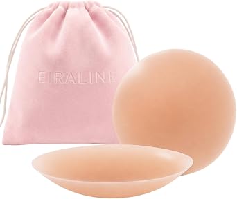 Non-Adhesive Nipple Covers for Women, Reusable Grippy Silicone Pasties, No Show Under Fitted Tops, Waterproof