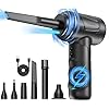 Compressed Air Duster-Cordless Air Blower-Electric Air Duster for Cleaning Keyboard PC-Air Cleaning Kit-3 Speed Duster Cleaner with LED-Light-no Canned air dusters-car Dusters
