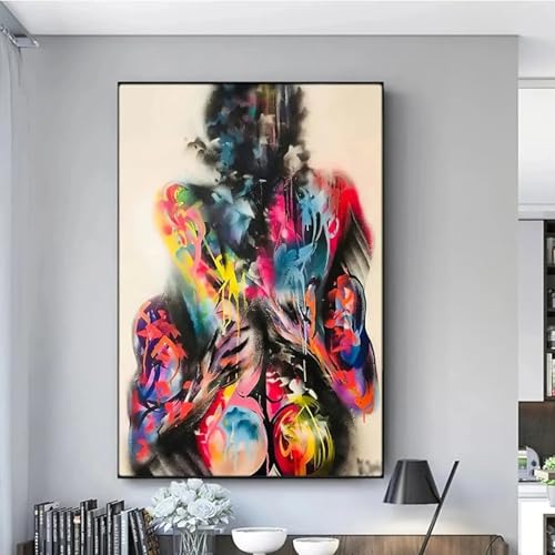 Affiche graffiti abstrait 70x100 cm sans cadre pour salon