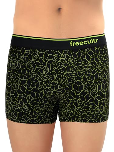 Image of Freecultr Men's Tipline Cotton Trunk Stretch Printed Trunks with Stylish Waistband | Breathable Innerwear for All-Day Comfort
