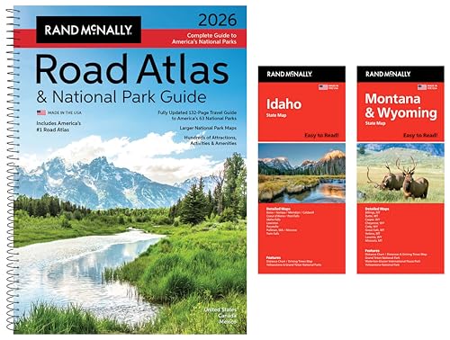 2026 Road Atlas & National Park Guide with Idaho & Montana/Wyoming State Maps