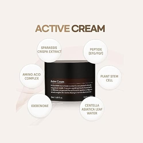 Miniatura 3 de ZIOSTAND Incellderm Active Cream 1.7 fl oz - Fortalece la barrera cutánea, célula madre vegetal, hidratación intensa, K-Beauty, fabricado en Corea