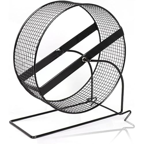 Zetify ミニハリネズミ ハムスタ 小動物ランニングホイールハムスター 回し車壁掛けランニングホイールサイレントスポーツランニングホイール用品 静音回し車 サイレントホイール 夜も静か 安全 丈夫で安全ペット用品 (ブラック,32CM)