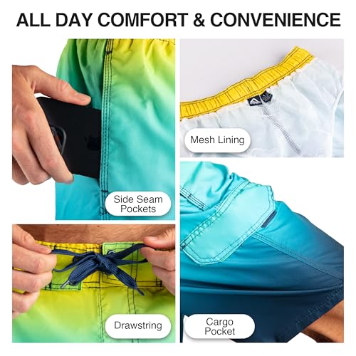 Image of Kanu Surf Men's Big Viper Extended Size Stripe Swim Trunk