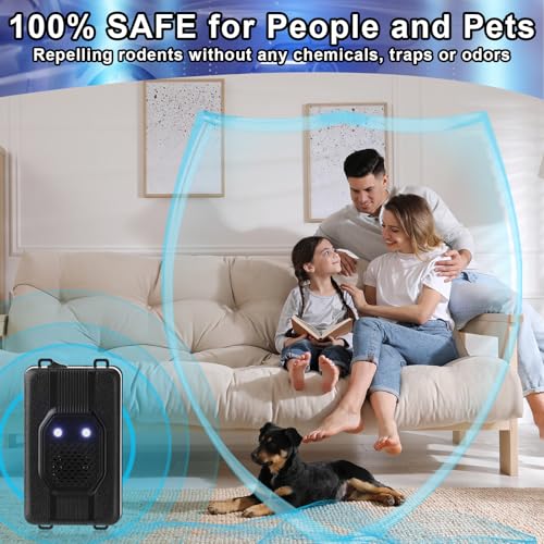 Qualirey 1 Pcs Ultrasonic Rodent Repellent for Car Engines Car Rodent Repeller Under Hood Battery Operated Rat Repellent with Strobe Light Keep Pest Squirrels Mice Out of Garage RV Outdoor - Image 5