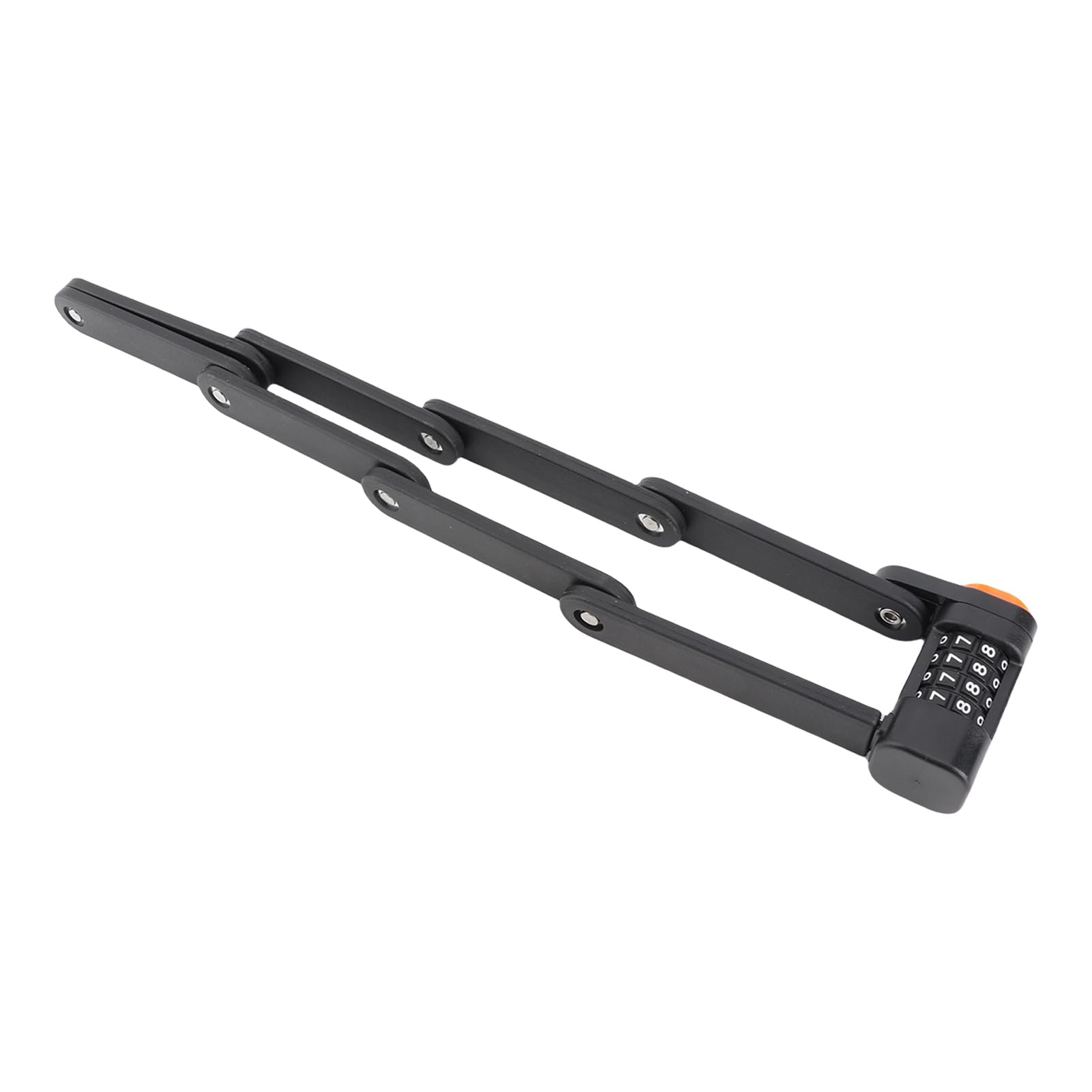 Lucchetto per bici pieghevole in acciaio legato ad alta resistenza - Password antifurto con combinazione a 4 cifre - Proteggi due biciclette contemporaneamente - Design portatile