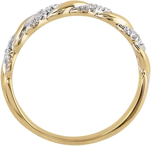 Miniatura 3 de Brilliant Expressions Anillo de promesa de oro amarillo, rosa o blanco de 10 quilates o 14 quilates, anillo de compromiso o anillo de boda