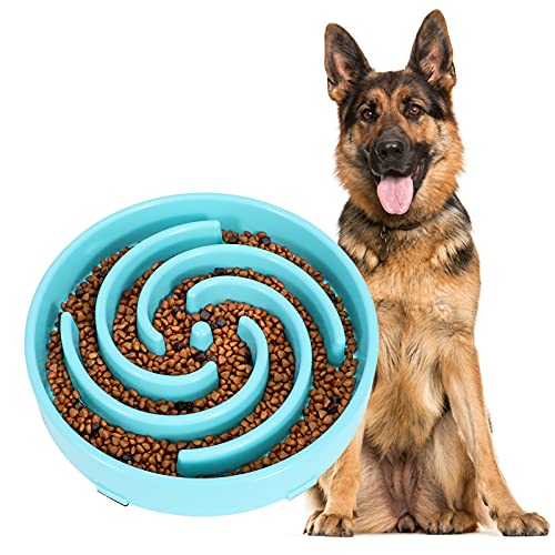 Jasgood Slow Feeder Dogs Bowl For Large Dogs,Anti-Gulping Pet Slower Food Feeding Bowls Stop Bloat,Preventing Choking Healthy Design Dogs Bowl #TOP11