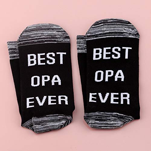LEVLO Opa Gift Grandpa Socks Best Opa Ever Socks Grandpa Gift for Grandpa Men Christmas Birthday Gift4