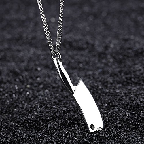 Chef Gift High Polished Stainless Steel Kitchen Knife Pendant Necklace Jewelry for Men Women2